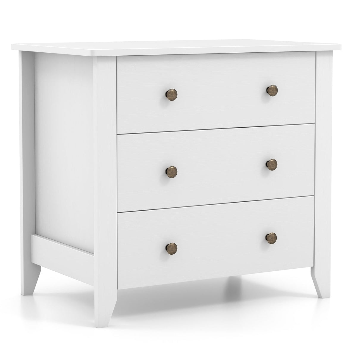 3 Drawer Dresser Chest - White (min order qty 2)-Dressers & Chests-DECOROLALA