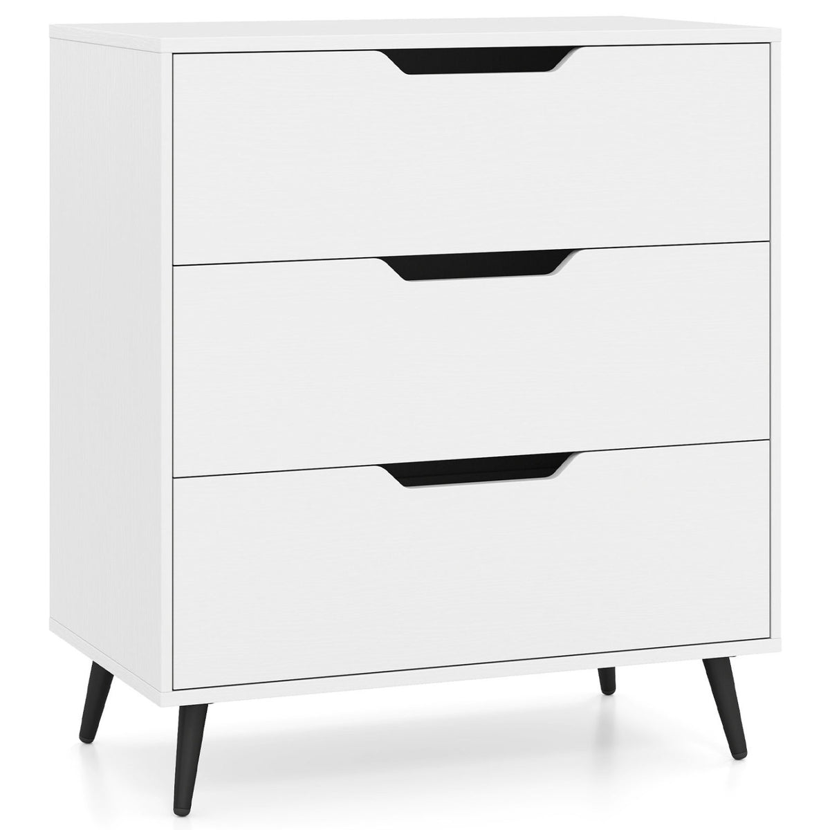 3-Drawer Farmhouse Dresser - White (min order qty 2)-Dressers & Chests-DECOROLALA