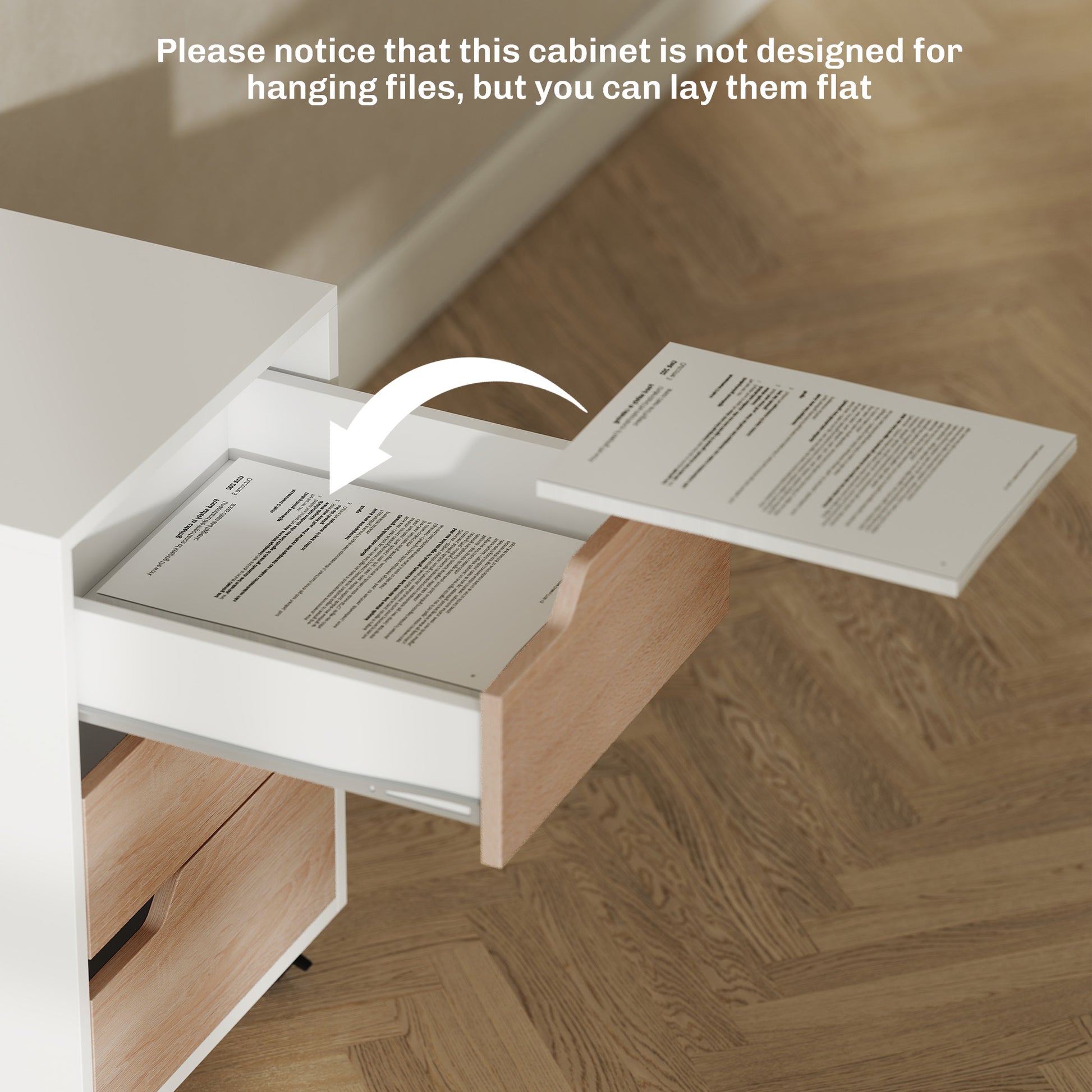 3-Drawer Mobile File Cabinet & Printer Stand - Oak-Office Products > Office Furniture > Office Cabinets & Cupboards-DECOROLALA