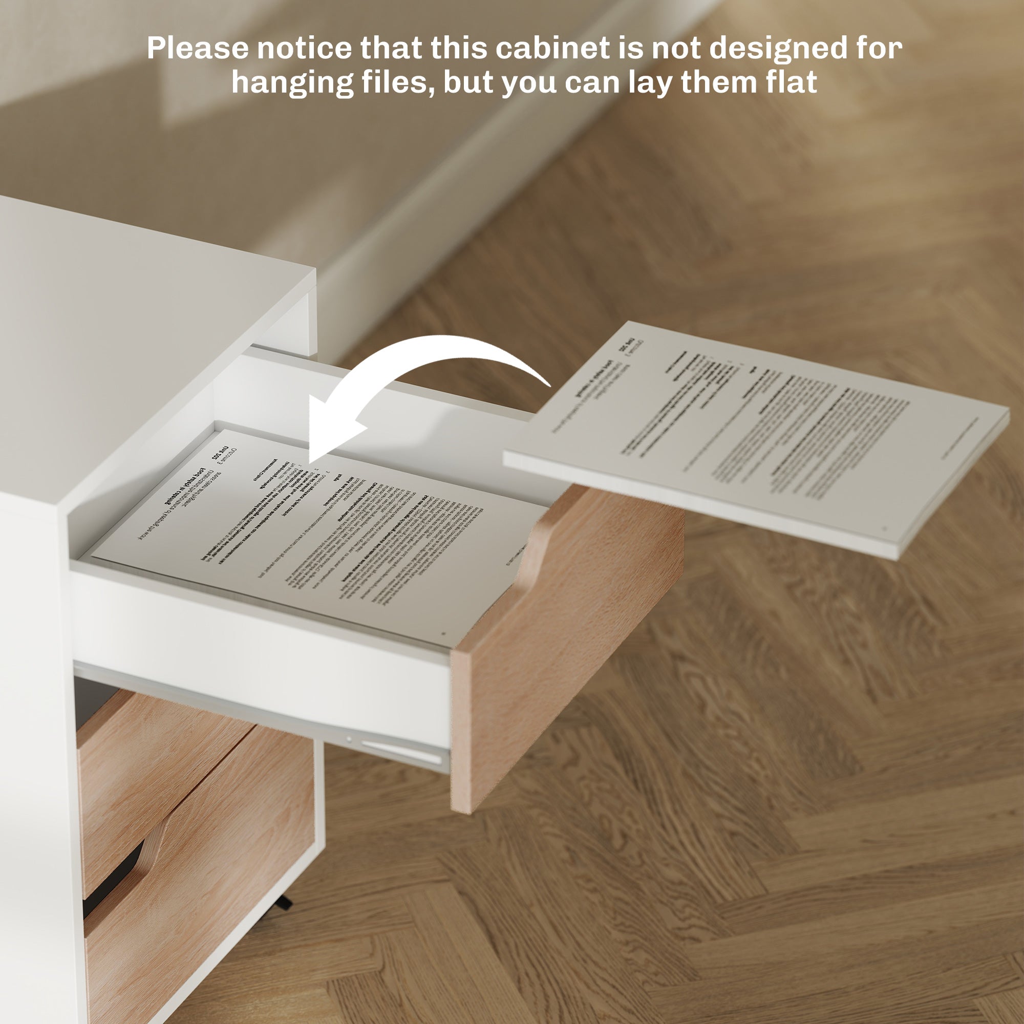 3-Drawer Mobile File Cabinet & Printer Stand - Oak-Office Products > Office Furniture > Office Cabinets & Cupboards-DECOROLALA