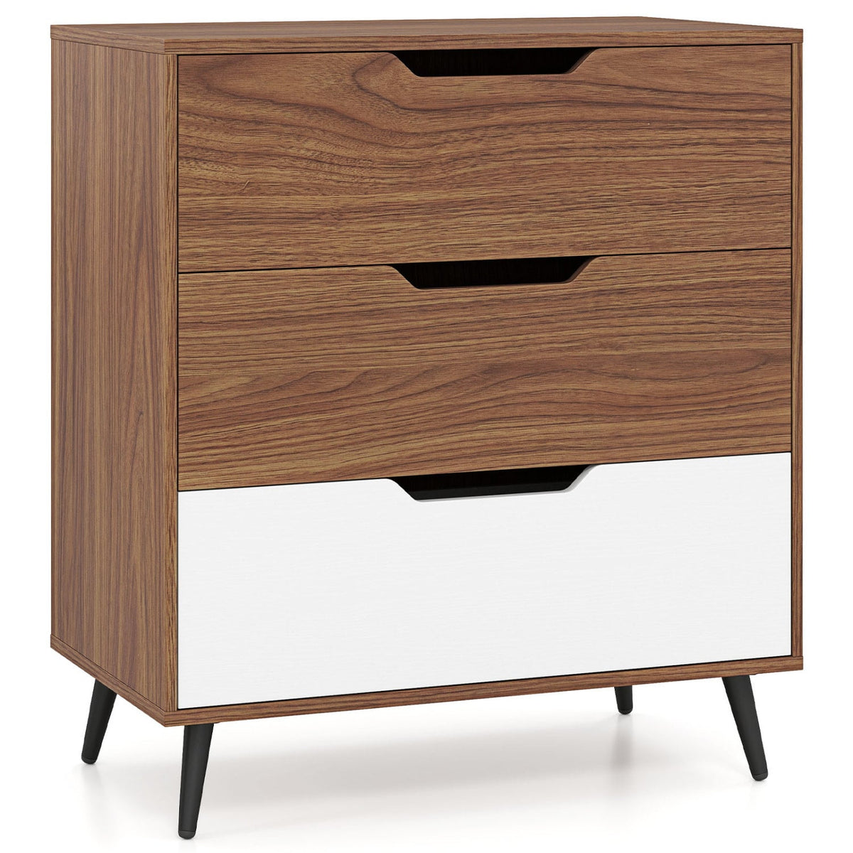 3-Drawer Rustic Farmhouse Dresser - Walnut (min order qty 2)-Dressers & Chests-DECOROLALA
