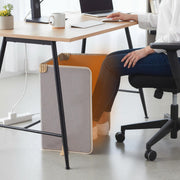 3-Fold Under Desk Space Heater with 3-Level Thermostat 4H Timer and Tip-Over Protection-Beige-Space Heaters-DECOROLALA