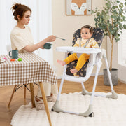 3-In-1 Convertible Baby High Chair for Toddlers-Dark Brown-High Chairs-DECOROLALA