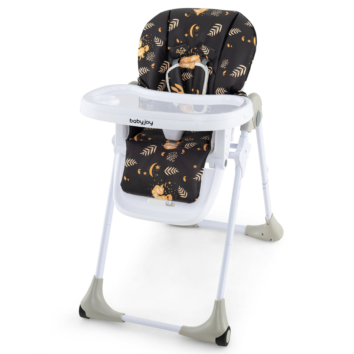 3-In-1 Convertible Baby High Chair for Toddlers-Dark Brown-High Chairs-DECOROLALA