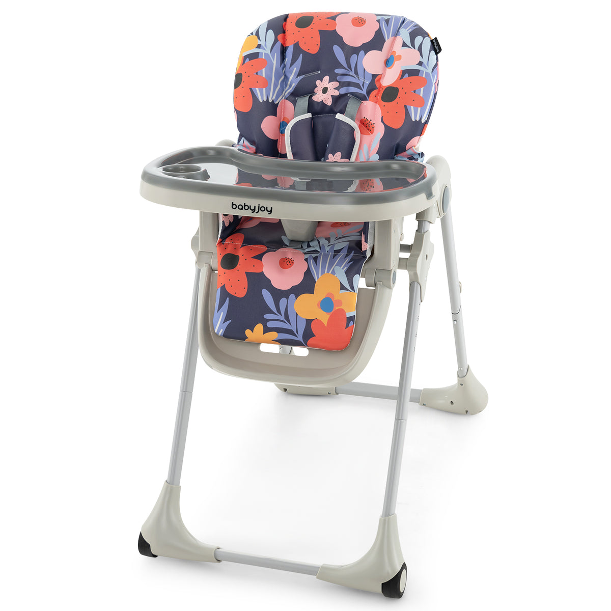 3-In-1 Convertible Baby High Chair for Toddlers-Purple-High Chairs-DECOROLALA