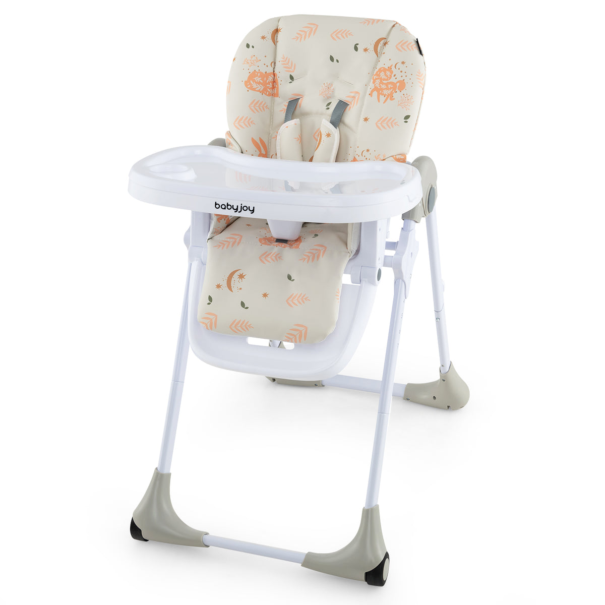 3-In-1 Convertible Baby High Chair with Adjustable Height for Toddlers-Beige-High Chairs-DECOROLALA