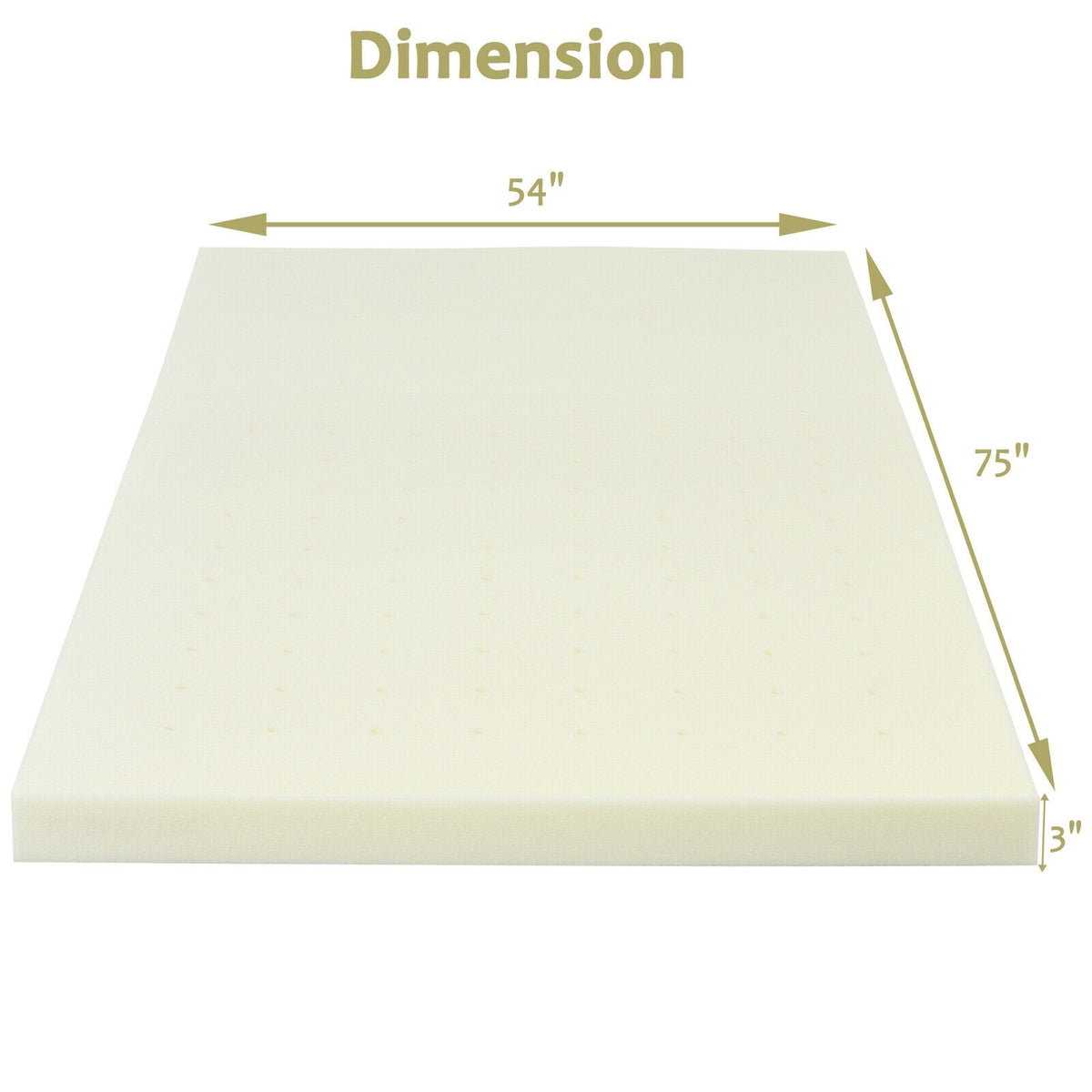 3-Inch Bed Mattress Topper Air Cotton for All Night’s Comfy Soft Mattress Pad-Full Size-Mattresses-DECOROLALA