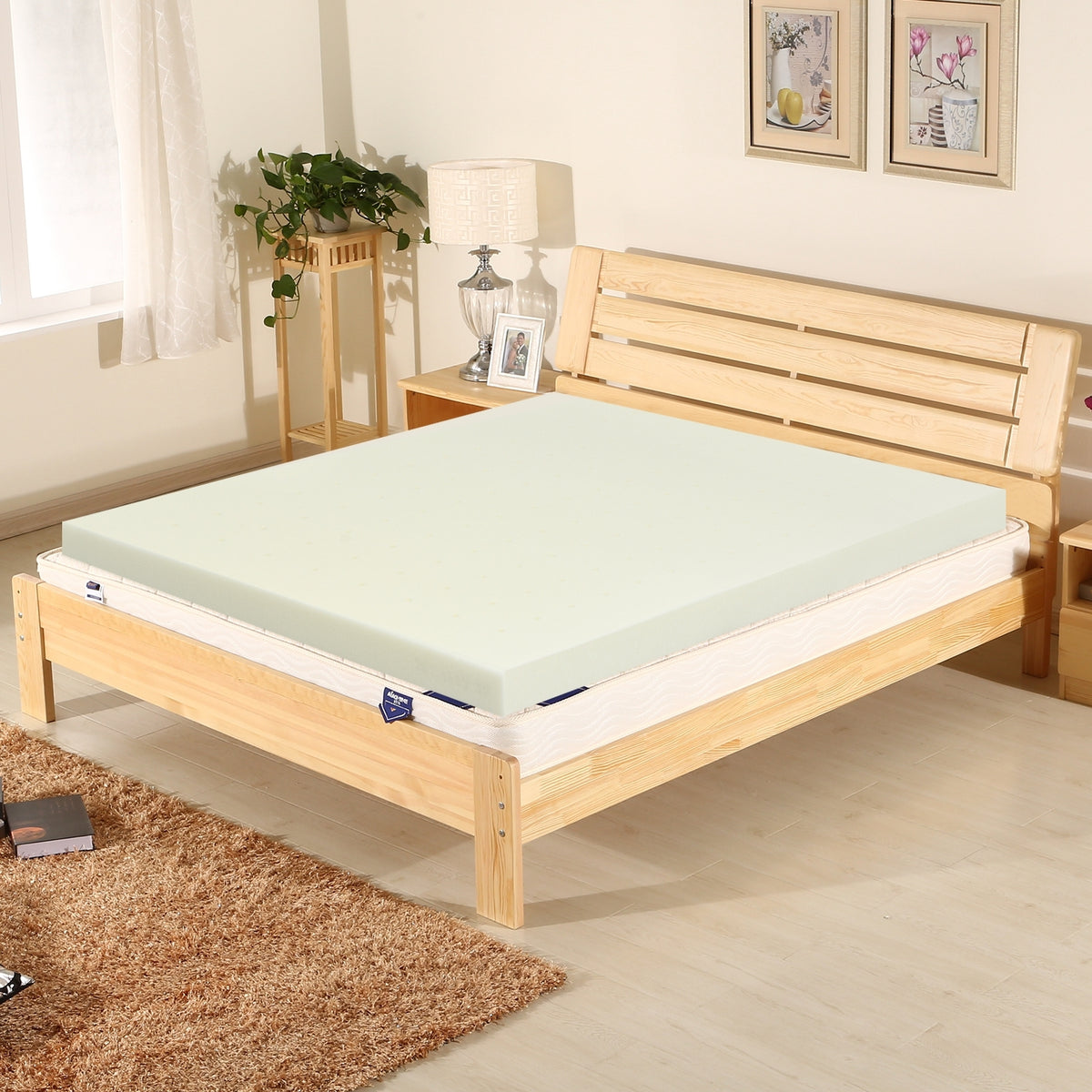 3-Inch Bed Mattress Topper Air Cotton for All Night’s Comfy Soft Mattress Pad-Queen Size-Mattresses-DECOROLALA