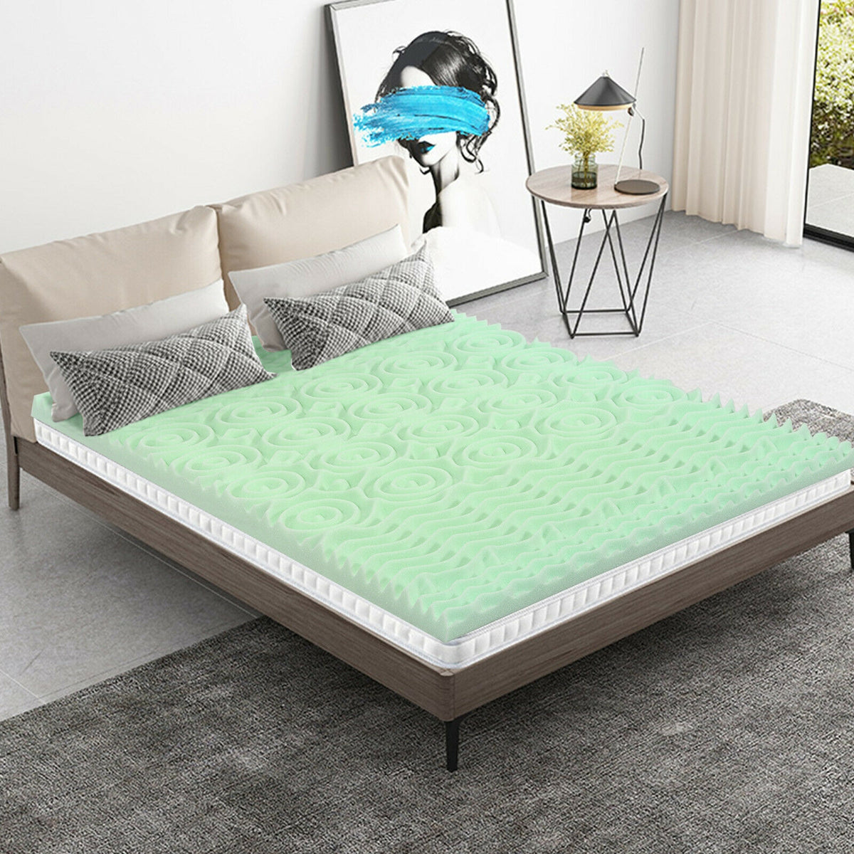 3 Inch Comfortable Mattress Topper Cooling Air Foam-Full Size-Mattresses-DECOROLALA