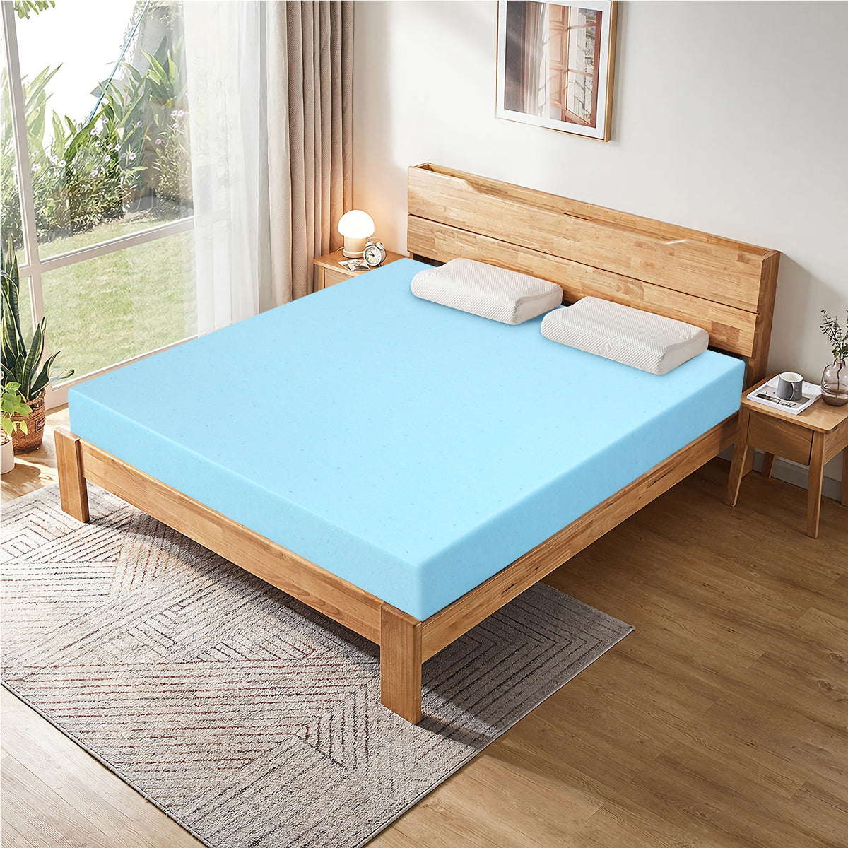 3 Inch Gel-Infused Cooling Bed Topper for All-Night Comfy-80 x 76 inch-Mattresses-DECOROLALA