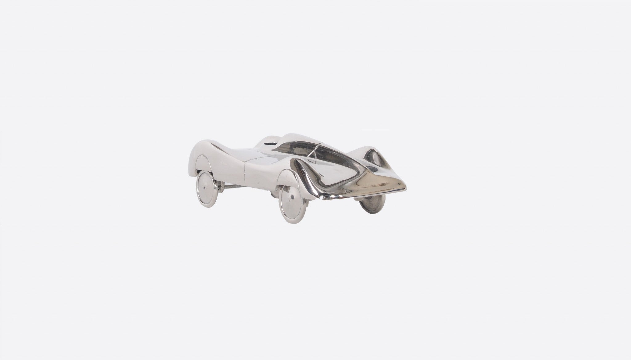 3" Nickel Aluminum Hand Painted Model Car Tabletop Sculpture-Sculptures-DECOROLALA