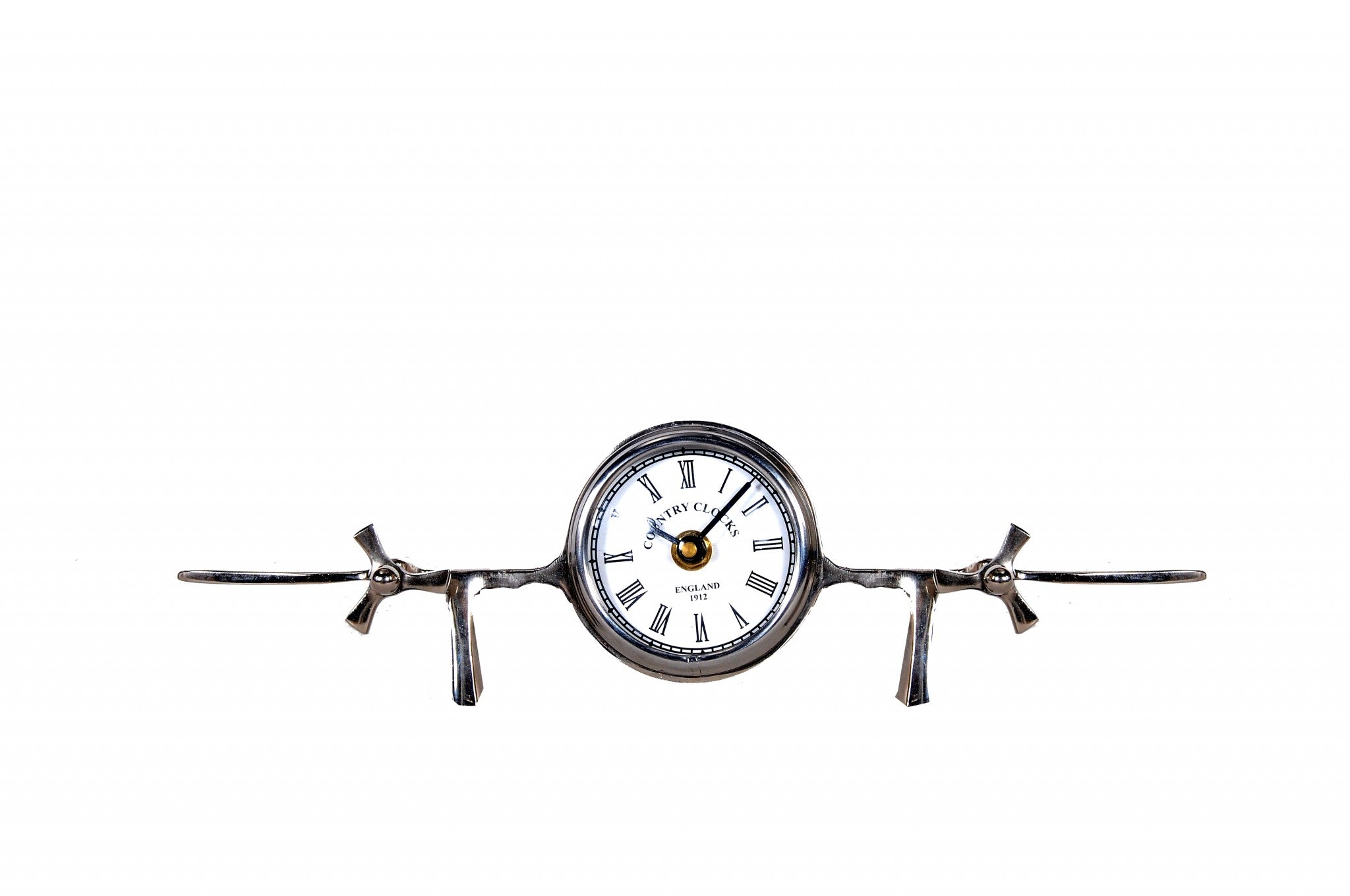 3" Novelty Nickel Metal And Glass Analog Wall Clock-Wall Clocks-DECOROLALA