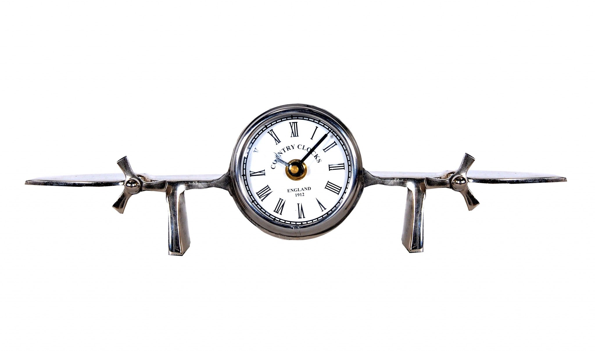 3" Novelty Nickel Metal And Glass Analog Wall Clock-Wall Clocks-DECOROLALA
