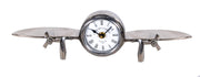 3" Novelty Nickel Metal And Glass Analog Wall Clock-Wall Clocks-DECOROLALA