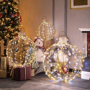 3 Pack Christmas LED Light Balls with Cable Ties and 6 Stakes-Golden-Christmas Decorations & Accessories-DECOROLALA