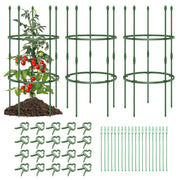 3-Pack Garden Trellis 60 Inch Tall Plant Support Stands with Clips and Ties-S-Plant Supports-DECOROLALA
