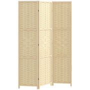 3-Panel Folding Room Divider - 5.6' Natural Wood & Bamboo-Home Furnishings > Living Room Furniture > Room Dividers-DECOROLALA