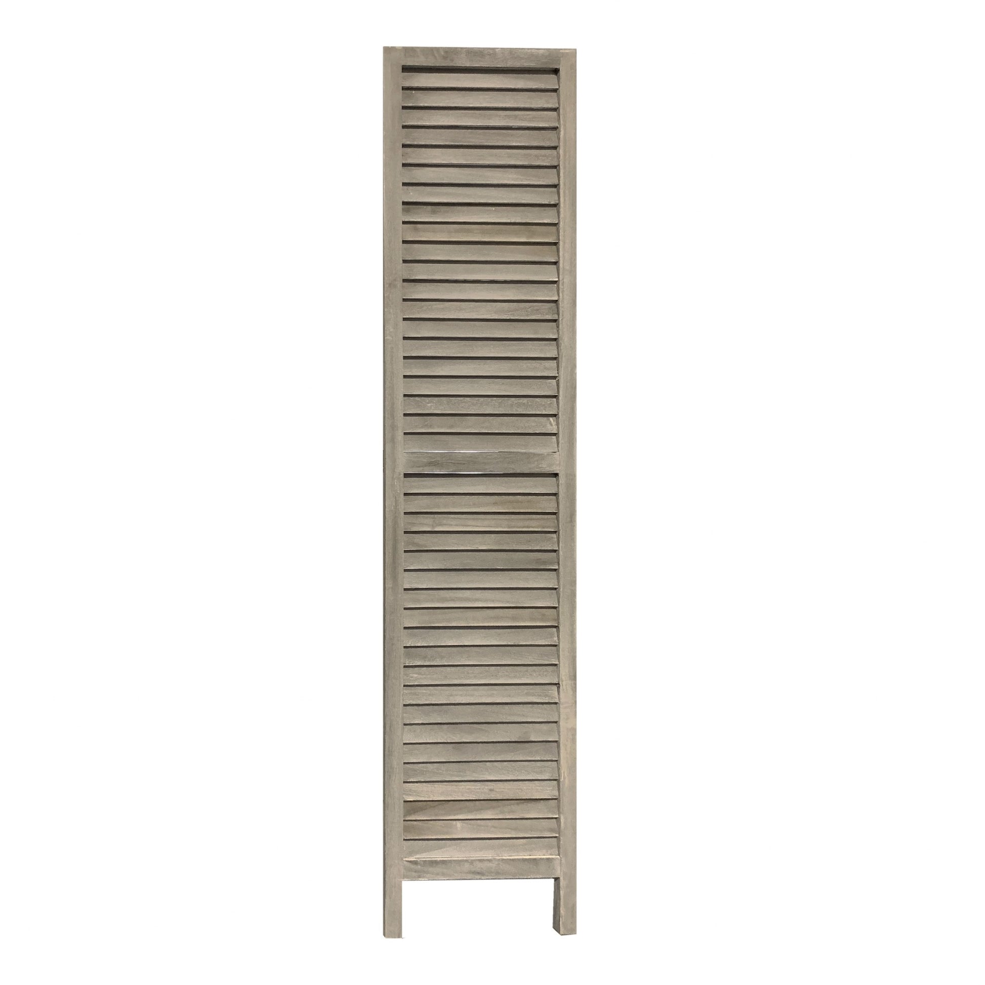 3 Panel Grey Shutter Screen Room Divider-Room Dividers-DECOROLALA
