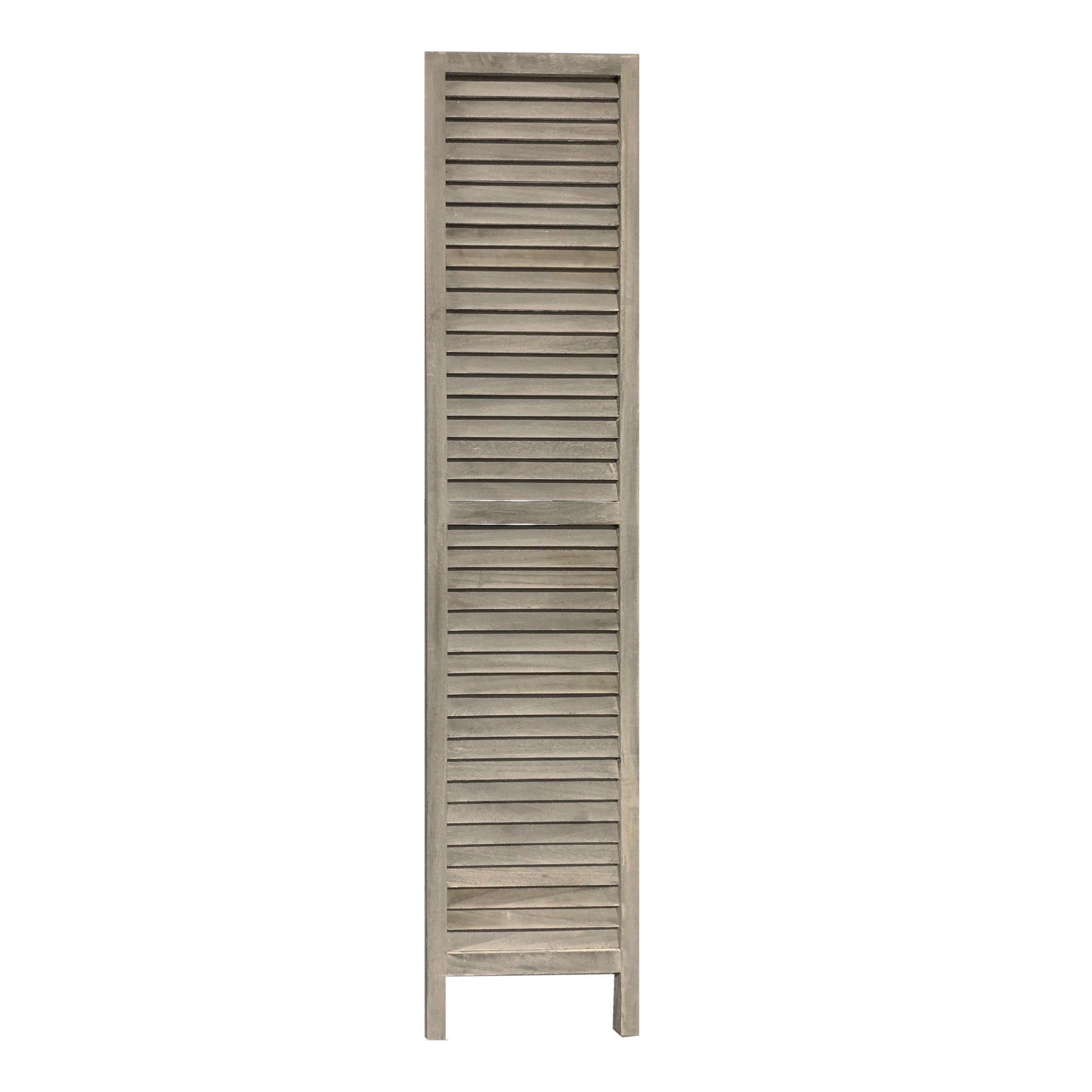 3 Panel Grey Shutter Screen Room Divider-Room Dividers-DECOROLALA