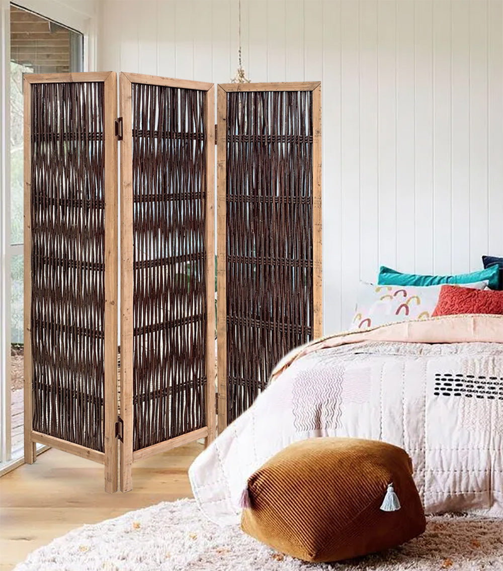 3 Panel Kirkwood Room Divider With Interconnecting Branches Design-Room Dividers-DECOROLALA