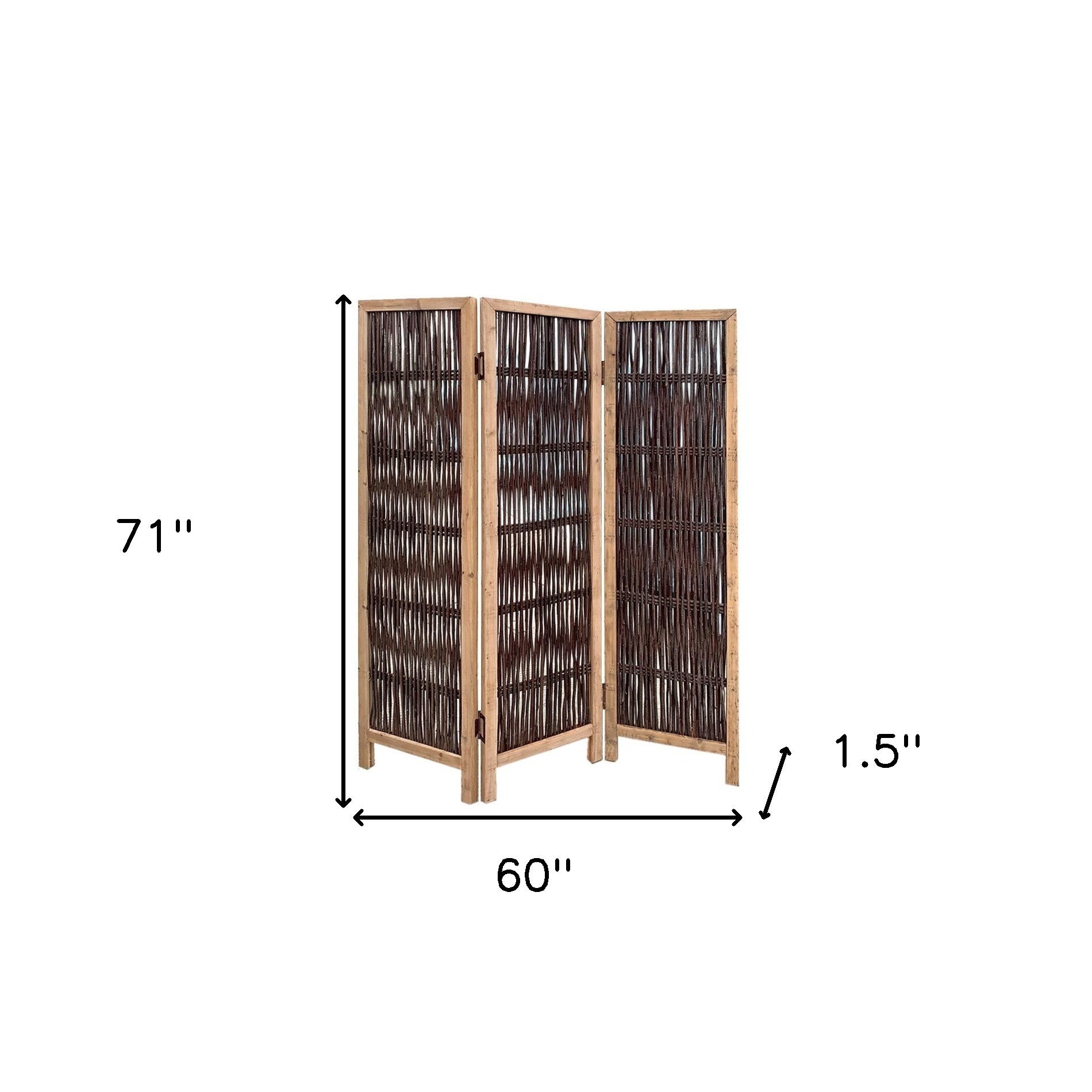 3 Panel Kirkwood Room Divider With Interconnecting Branches Design-Room Dividers-DECOROLALA