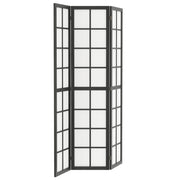 3 Panel Room Divider - 5.6 ft Folding Wood Privacy Screen-Home Furnishings > Living Room Furniture > Room Dividers-DECOROLALA