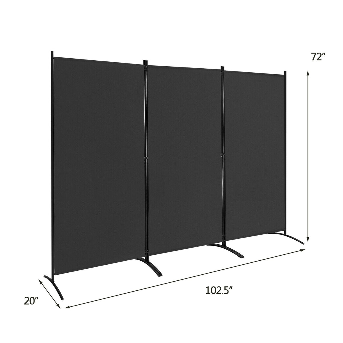 3-Panel Room Divider Folding Privacy Partition Screen for Office Room ...