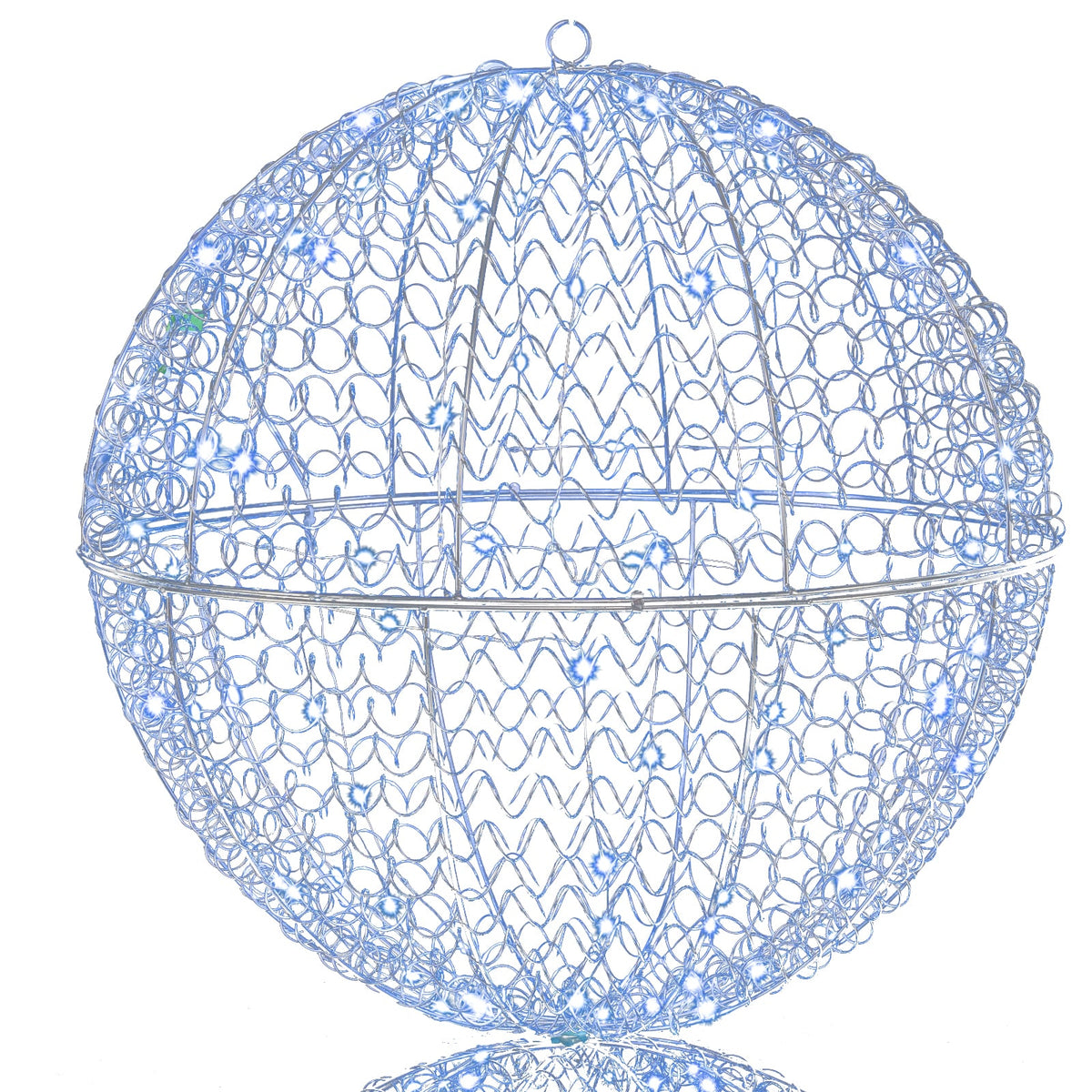 3 Pcs Lighted Christmas Balls Large Standing/Hanging Metal Sphere Lights with 435 LEDs-Christmas Decorations & Accessories-DECOROLALA
