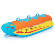3-Person Inflatable Banana Boat with 3 EVA-padded Seats and Handles-Water Sports-DECOROLALA