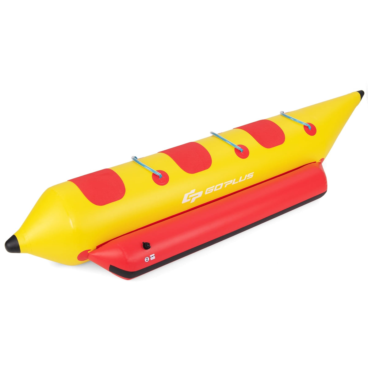 3-Person Inflatable Banana Boat with Electric Air Pump Carrying Bag and Repair Kit-Water Sports-DECOROLALA
