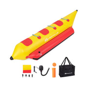 3-Person Inflatable Banana Boat with Electric Air Pump Carrying Bag and Repair Kit-Water Sports-DECOROLALA