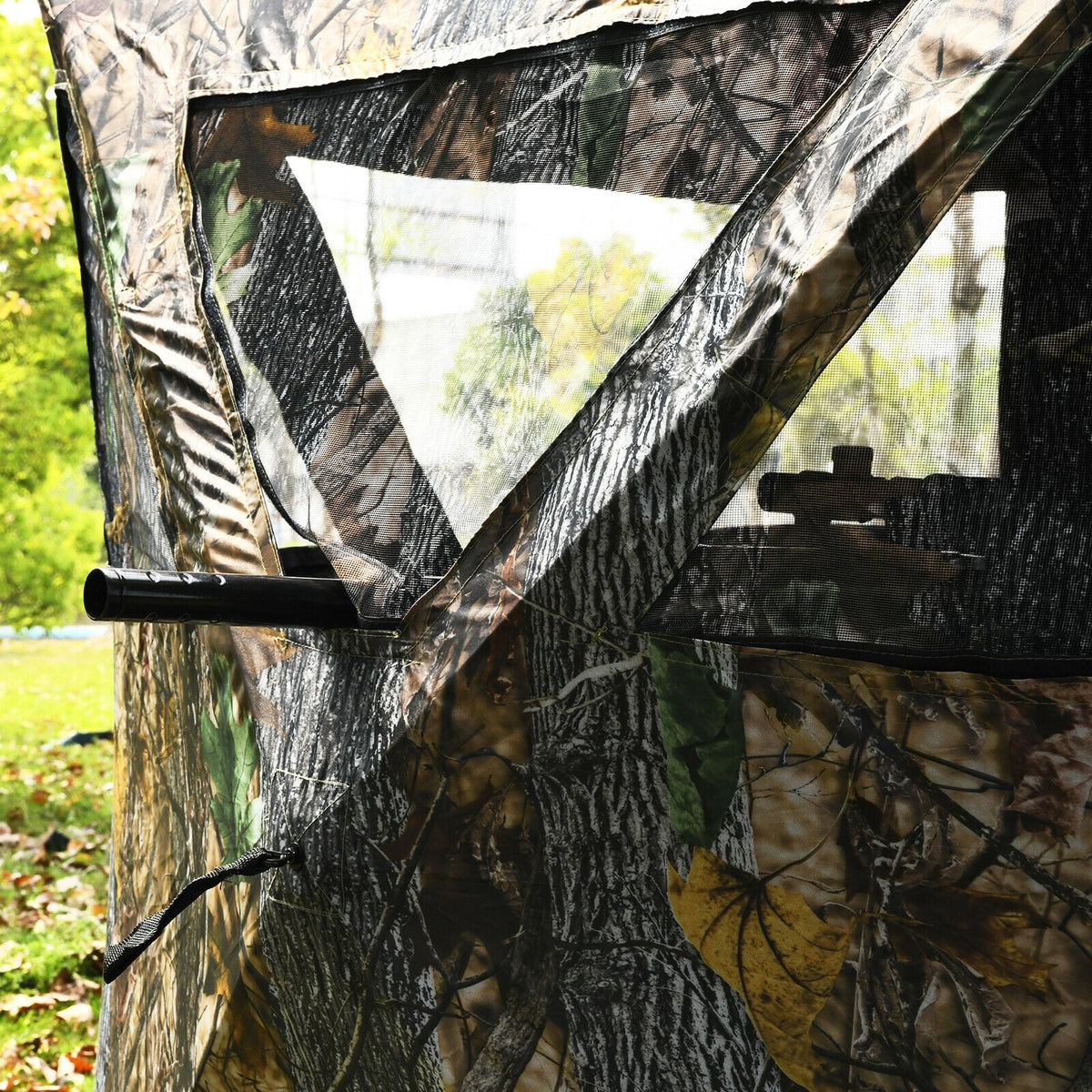 3 Person Portable Pop-Up Ground Hunting Blind with Tie-downs-Tents-DECOROLALA