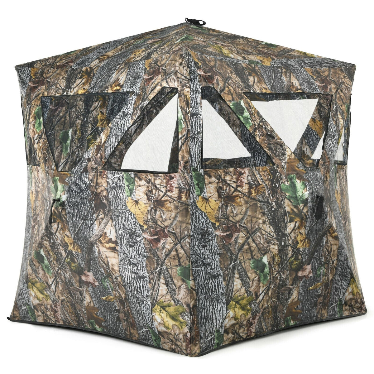 3 Person Portable Pop-Up Ground Hunting Blind with Tie-downs-Tents-DECOROLALA