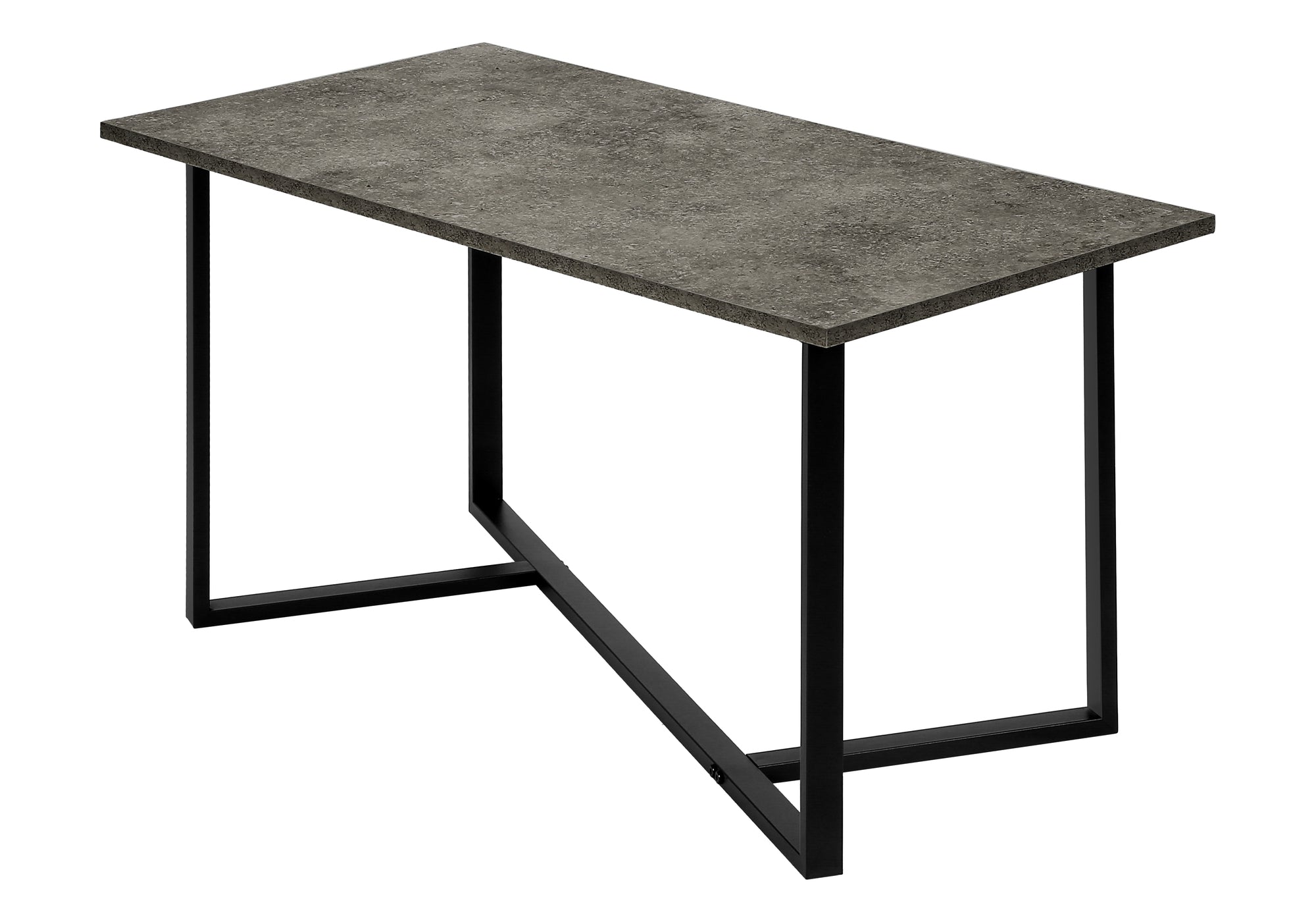 3-Piece Coffee Table Set Cream Stone Black Metal-Table Set-DECOROLALA