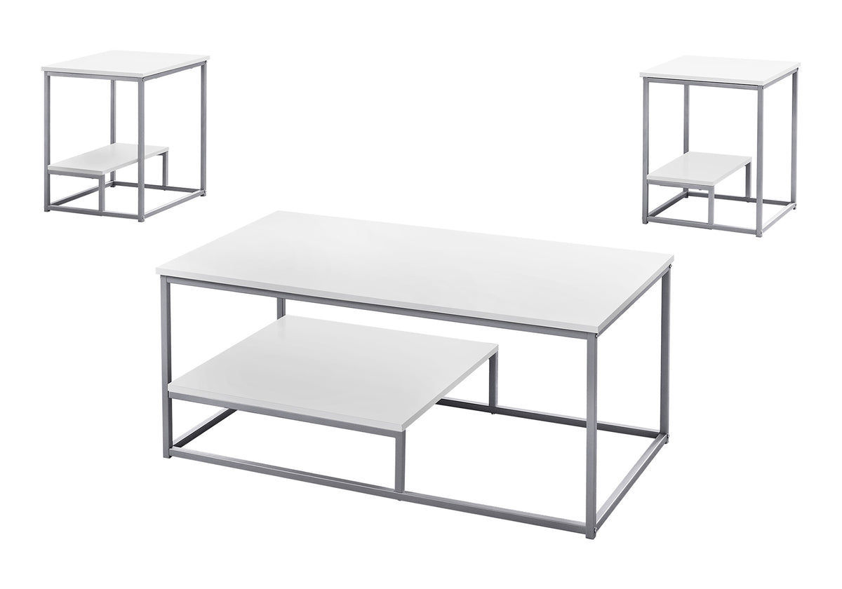3-Piece Coffee Table Set with End Tables, Dark Taupe-Table Sets-DECOROLALA
