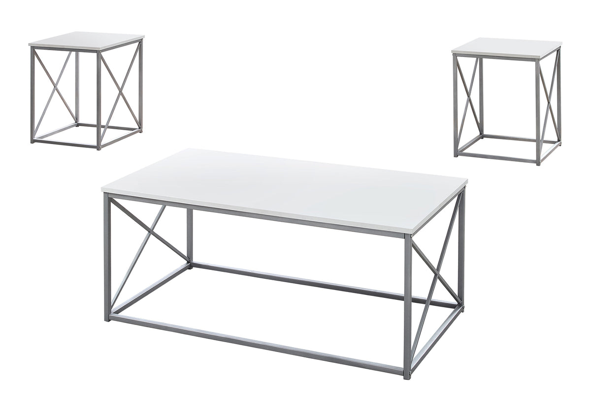 3-Piece Coffee Table Set with End Tables, Taupe Wood-Table Sets-DECOROLALA