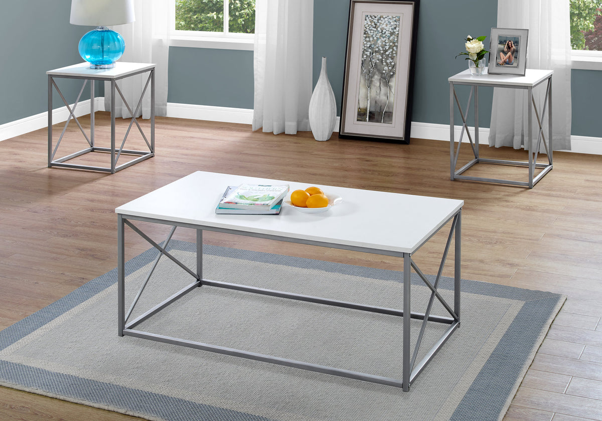 3-Piece Coffee Table Set with End Tables, Taupe Wood-Table Sets-DECOROLALA