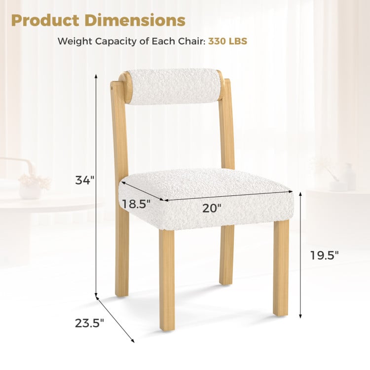 3-Piece Modern Dining Room Set: Wooden Dining Chairs + Bamboo Sideboard Cabinet + Tall Storage Cabinet-Kitchen & Dining Furniture-DECOROLALA