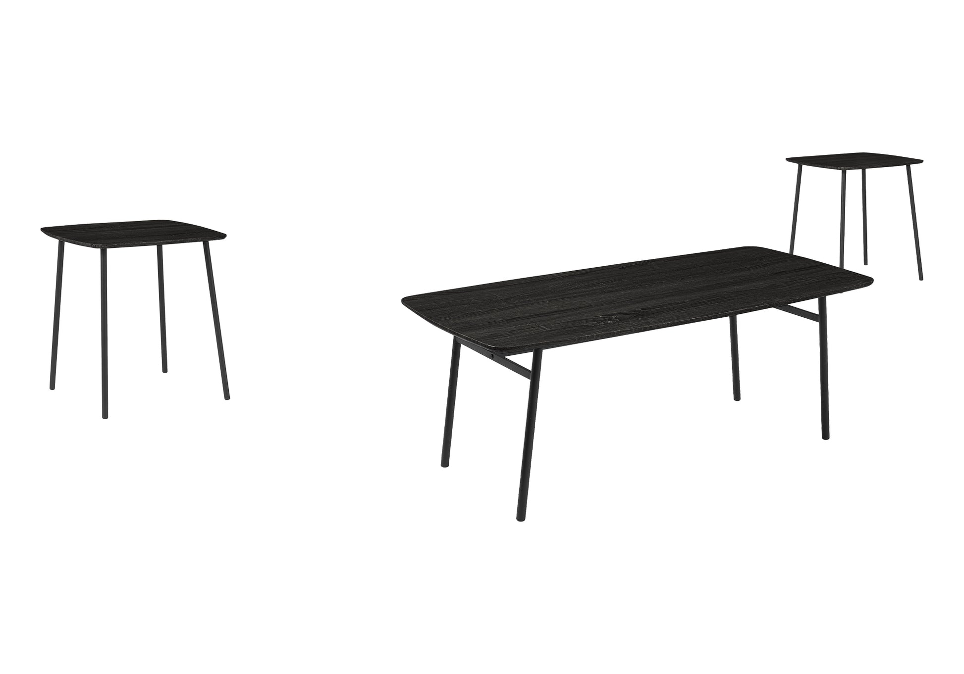 3-Piece Modern Table Set - Coffee and 2 End Tables, Wood-Look-End Tables-DECOROLALA