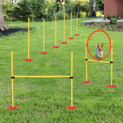 3-Piece Portable Dog Agility Training Set - Yellow-Dogs-DECOROLALA