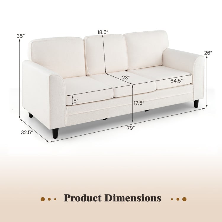 3-Piece Space-Saving Living Room with Teddy Sofa Display Bookshelf & Foldable Murphy Bed-Folding Beds-DECOROLALA