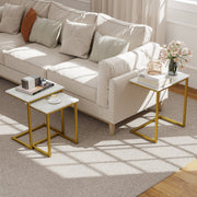 3 Pieces Multifunctional Coffee End Table Set-White-End & Side Tables-DECOROLALA