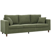 3-Seater Corduroy Sofa - Green Deep Seat Couch-Home Furnishings > Living Room Furniture > Sofas & Reclining Chairs > 3-Seater Sofas-DECOROLALA