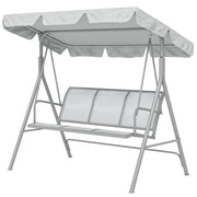 3-Seater Patio Swing with Canopy - Light Grey-DECOROLALA