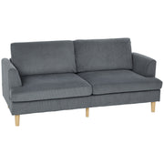 3 Seater Sofa 74" Corduroy Dark Grey-DECOROLALA