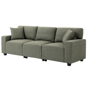 3 Seater Sofa - Green 92.5" Modern Upholstered Couch-Home Furnishings > Living Room Furniture > Sofas & Reclining Chairs > 3-Seater Sofas-DECOROLALA