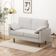 3 Seater Sofa Velvet Cream White-DECOROLALA