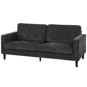 3 Seater Velvet Tufted Sofa - Dark Grey Modern Couch-Home Furnishings > Living Room Furniture > Sofas & Reclining Chairs > 3-Seater Sofas-DECOROLALA