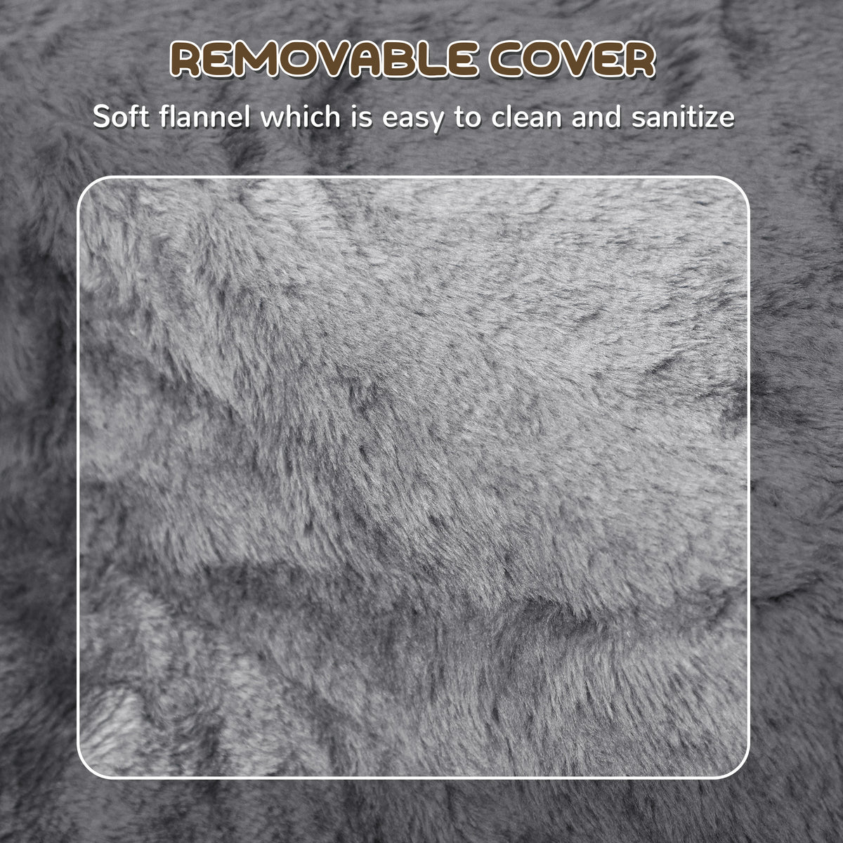 3-Step Pet Stairs with Removable Cover - Light Grey-Dogs-DECOROLALA