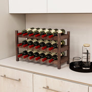 3-Tier Bamboo Freestanding Countertop Wine Bottle Organizer-Coffee-Wine Racks-DECOROLALA